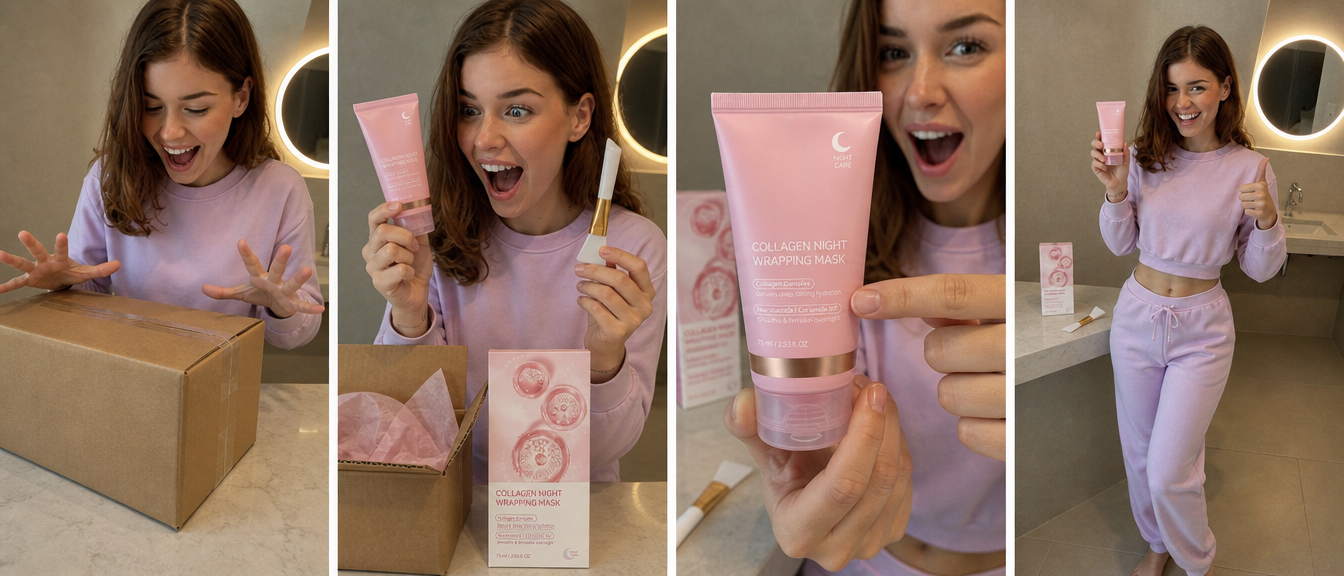 Zavindo Pro Glow - Bio-Collageen Nachtmasker
